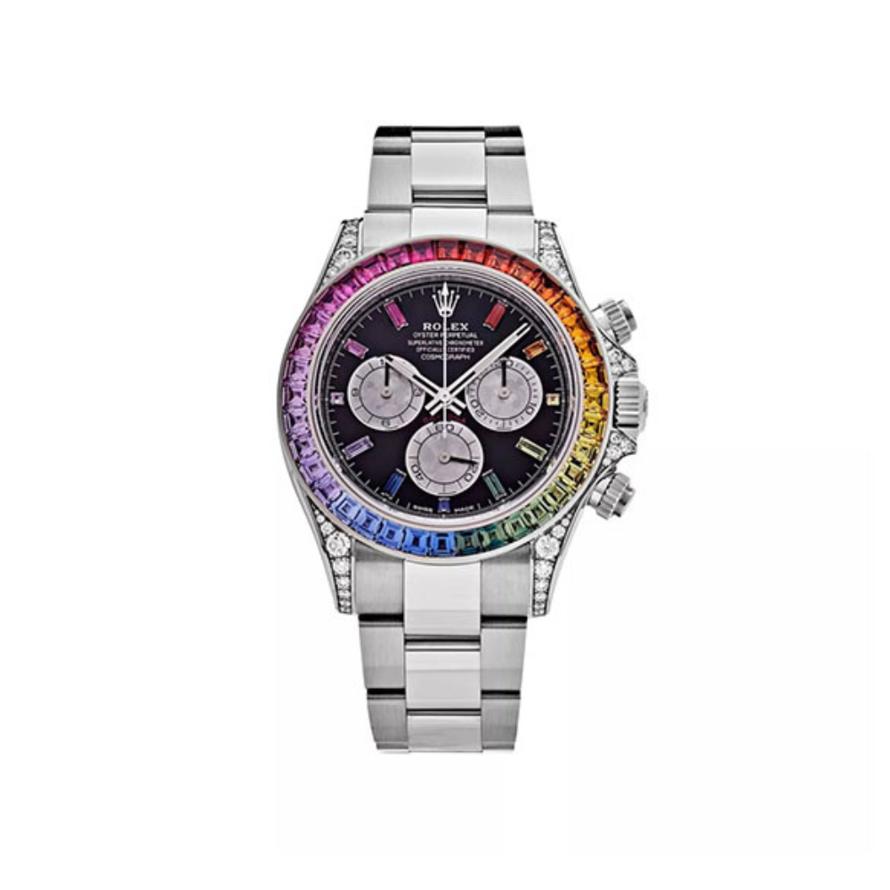 Rolex Daytona Rainbow Diamond Silver 40 mm