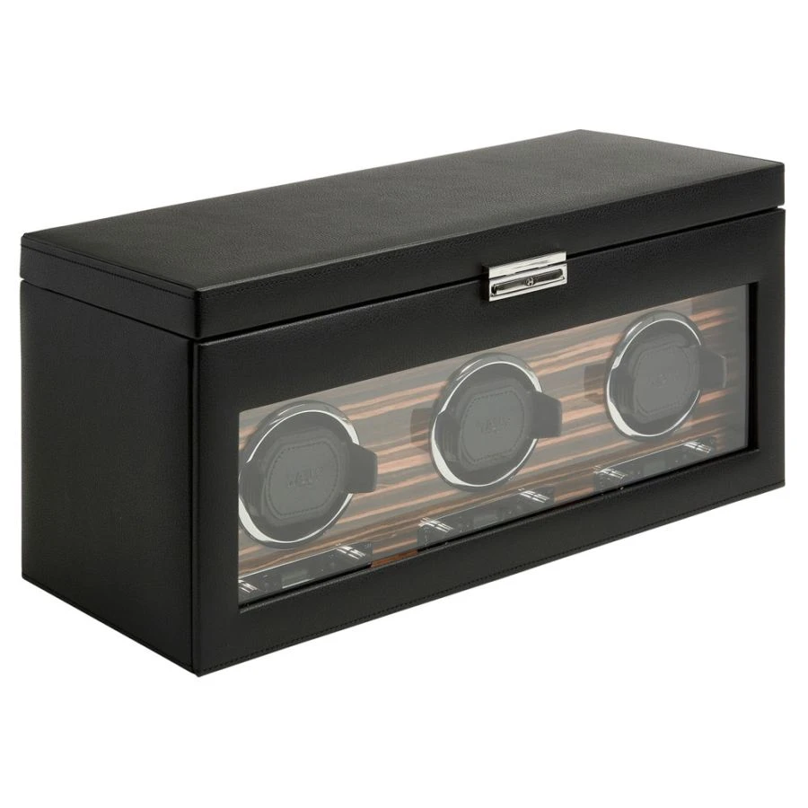 WOLF Roadster Triple Watch Winder with Cover, Storage & Travel Case - Image 4