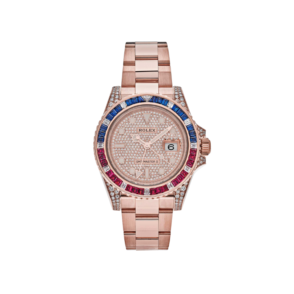 Rolex GMT-Master II 126755SARU Rose Gold Sapphire and Ruby