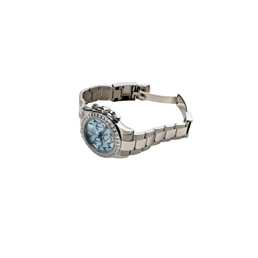 Rolex Daytona 116576TBR Platinum Diamond Ice Blue Arabic Dial - Image 5